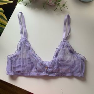 SAVAGE BY FENTY PURPLE SPARKLE BRALETTE